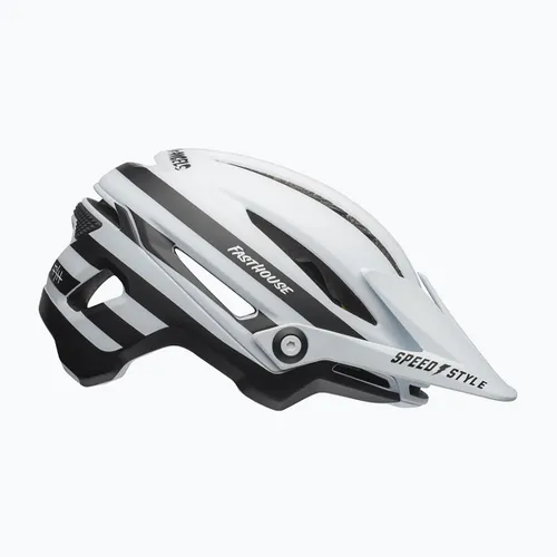 Kask rowerowy Bell Sixer Integrated MIPS fasthouse stripes matte white/black