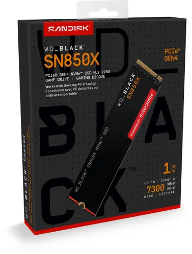 Dysk SSD WD Black SN850X 1TB PCIe Gen4 x4 Bez radiatora