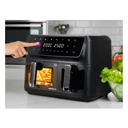 Air Fryer Frytkownica beztłuszczowa ELDOM FR220 Dualo 11l z podwójnym koszem i okienkiem do obserwacji postępów gotowania