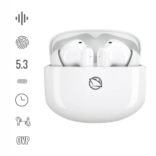 Słuchawki bezprzewodowe Manta TWS Rytmo Bluetooth 5.3 Biały