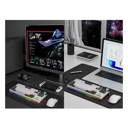 Klawiatura ROYAL KLUDGE RKS85 RGB Hot Swap Cloud Switch Biało-czarny