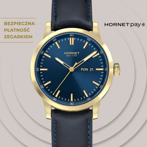 Zegarek HORNET Serena NFC 40mm Złoto-granatowy