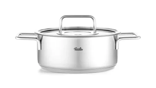 FISSLER Pure Collection 2,4 l - garnek ze stali nierdzewnej ze szklaną pokrywką