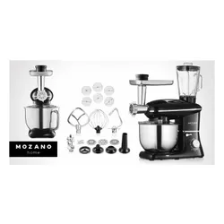 Robot kuchenny planetarny MOZANO Rob 02 1400W z blenderem kielichowym Czarny