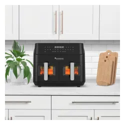 Air Fryer Frytkownica beztłuszczowa TURBOTRONIC TT-DAF6W Czarny 9l z podwójnym koszem