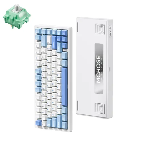 Klawiatura gamingowa Mchose G75 Cabbage Tofu Switch V2 bezprzewodowa mechaniczna podświetlana niebieski