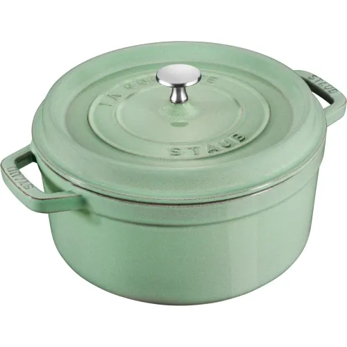 STAUB La Cocotte 6,7 l miętowy - garnek żeliwny z pokrywką
