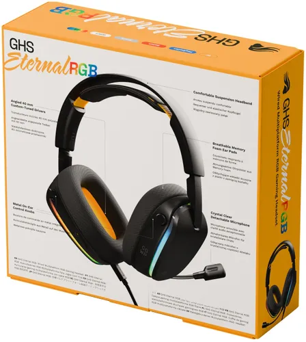 Słuchawki GLORIOUS GHS Eternal RGB GLO-A-2PC-BLK Nauszne