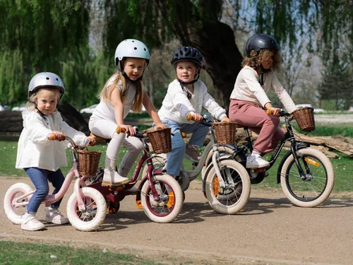 Rower dziecięcy HUFFY Retro Vintage 14 cali dla dziewczynki Pudrowy-róż