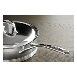 DEMEYERE Atlantis 24 cm - patelnia ze stali nierdzewnej z pokrywką