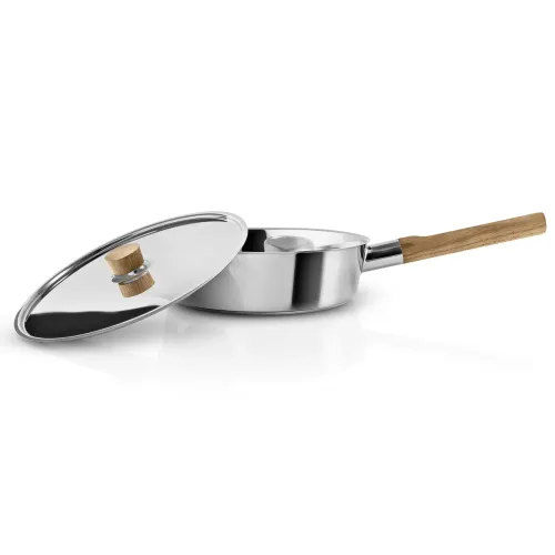 EVA SOLO Nordic Kitchen 24 cm - patelnia nieprzywierająca z pokrywką ze stali nierdzewnej