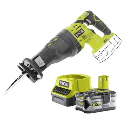 Piła szablasta RYOBI R18RS-0 + Akumulator RYOBI RC18120-150 5Ah 18V + Ładowarka