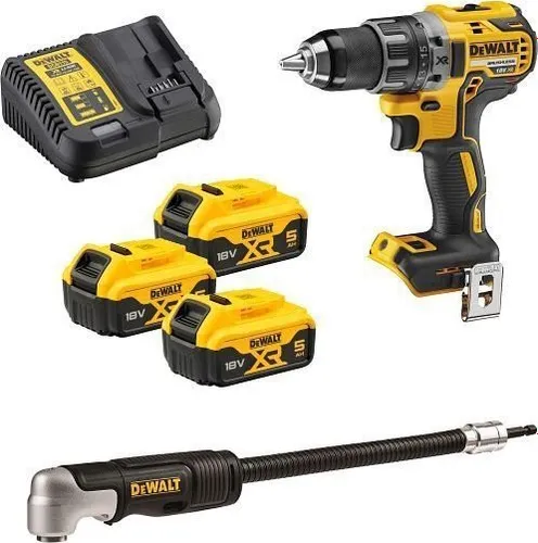 DeWalt BL 18V Akülü Matkap 3 * 5.0 AH + ACC