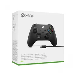 Microsoft Xbox Series Pad беспроводной Геймпад для Xbox, ПК + кабель USB-C-carbon black