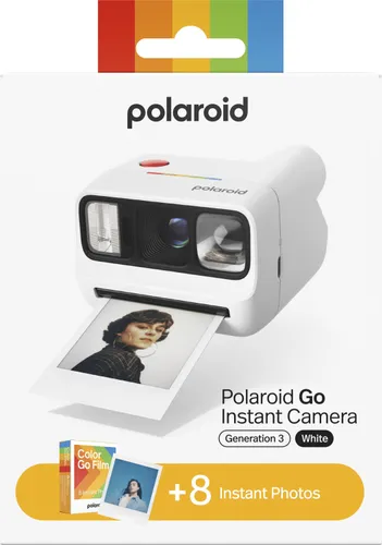 Aparat natychmiastowy POLAROID Go Gen 3 Biały + kolorowe wkłady (8 szt.)