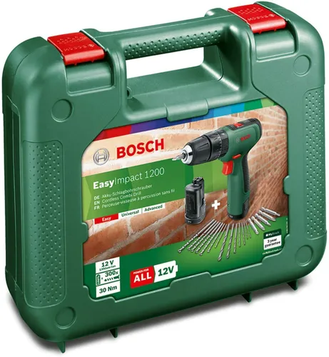 Wiertarko-wkrętarka BOSCH EasyImpact 1200 06039D3105 zestaw akumulatorów