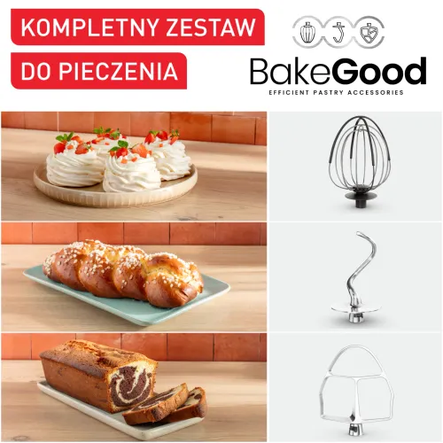 Robot planetarny Tefal Bake Partner QB525838 1100W Maszynka do mielenia Szatkownica Blender kielichowy