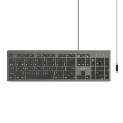 Klawiatura nożycowa Unitek SlimTap Ultra Grafitowy