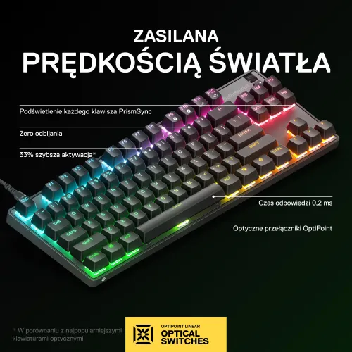 Klawiatura SteelSeries Apex 9 TKL OptiPoint (64847)