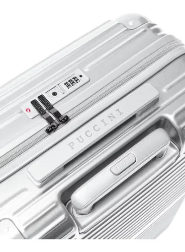 Walizka kabinowa Puccini Dallas - srebrny