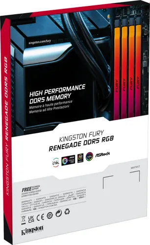 Pamięć Kingston Fury Renegade RGB, DDR5, 32 GB, 6000MHz, CL32 (KF560C32RSAK2-32)