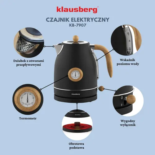 Czajnik KLAUSBERG KB-7907 Czarny