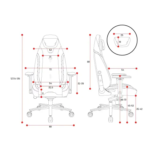 Fotel Diablo Chairs X-Eye 2.0 Ultra Gamingowy do 140kg Tkanina Czarny