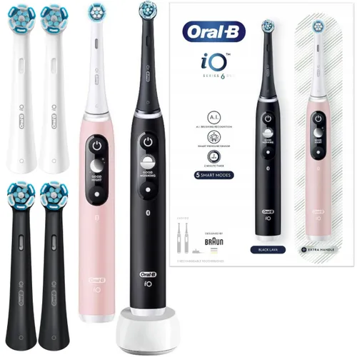 Oral - B магнитная зубная щетка iO Series 6 Duo 2 шт. Pink / Black