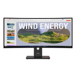 Monitor LENOVO ThinkVision T34WD-40 34" 3440x1440px 120Hz 4 ms [GTG] Curved + Kamera MC60