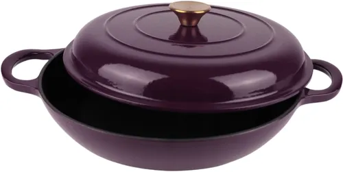 Garnek żeliwny HAGE DN30 3L Bakłażanowy