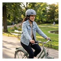 Kask rowerowy VAYOX Street VA0423GREM Szary Miejski z lampką (rozmiar M)