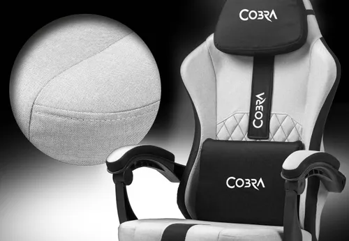Fotel COBRA Player 5.0 CRF55GR Szary + podnóżek