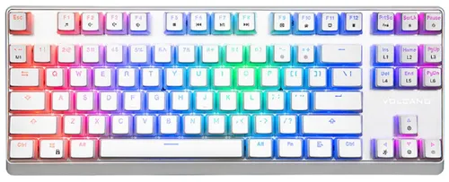 Klawiatura MODECOM Volcano Lanparty RGB Biały