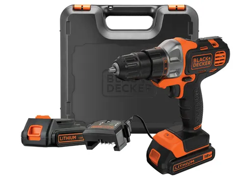 Akülü Matkap tornavidası Black &amp; Decker MULTİEVO MT218KB 18 V 2x1.5 Ah Pil