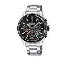 Festina Zamansız Kronograf Saatler F20560 / 6 Gümüş / Siyah