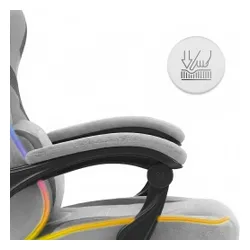 Fotel gamingowy CABRO C502 LED Szary