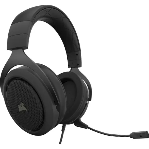 Słuchawki przewodowe z mikrofonem Corsair HS50 Pro Stereo Carbon CA-9011215-EU Nauszne Czarny