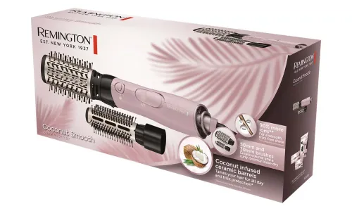 Фен-щетка для волос Remington Coconut Smooth AS5901 1000 Вт ионизация Диаметр щетки 30 мм 50 мм 2 температурных режима