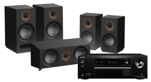 Onkyo TX-SR393 Cinema Package Black, Jamo S 803 HCS Black