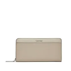 Большой женский кошелек Calvin Klein CK Must с кошельком Lg_Block K60K611437 DK Ecru / Stony Beige / Medium Taupe PC4