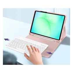 Etui na Samsung Galaxy Tab A9+/A11+ Plus 11.0 TECH-PROTECT SC Pen Różowy + Klawiatura