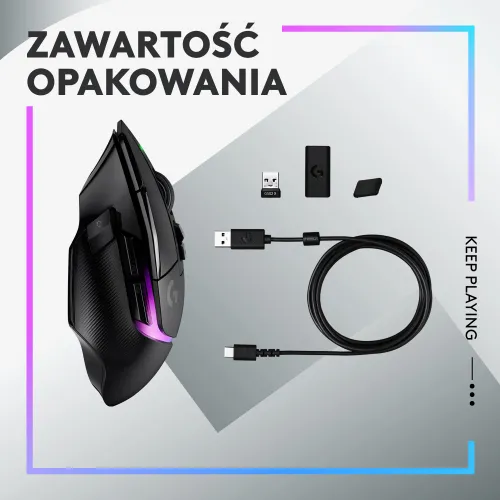 Myszka gamingowa Logitech G502 X Plus - czarny