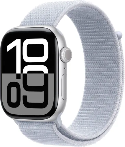 Apple Watch Series 10 GPS + Cellular Koperta 42mm aluminium srebrny opaska sportowa błękitny obłok