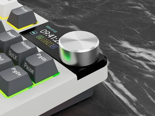 Klawiatura ROYAL KLUDGE RKS85 RGB Hot Swap Cloud Switch Biało-czarny