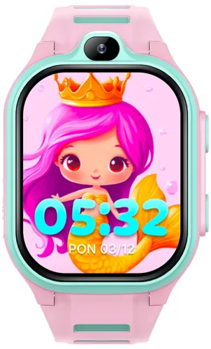Smartwatch FOREVER Kids Boost KW-530 AI GPS WiFi 4G Różowo-zielony