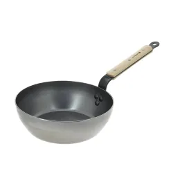 DE BUYER Mineral B Bois 24 cm - patelnia / wok ze stali węglowej