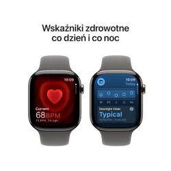 Apple Watch Series 10 GPS + Cellular koperta 42mm tytan naturalny pasek sportowy górska szarość
