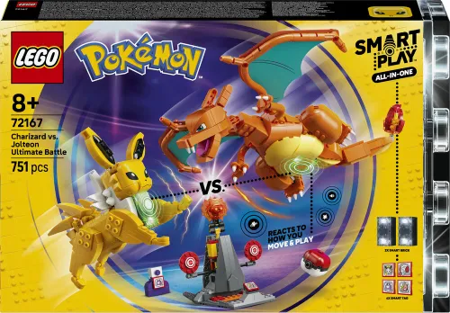 LEGO 72167 Pokémon SMART Play Charizard kontra Jolteon — ostateczna bitwa
