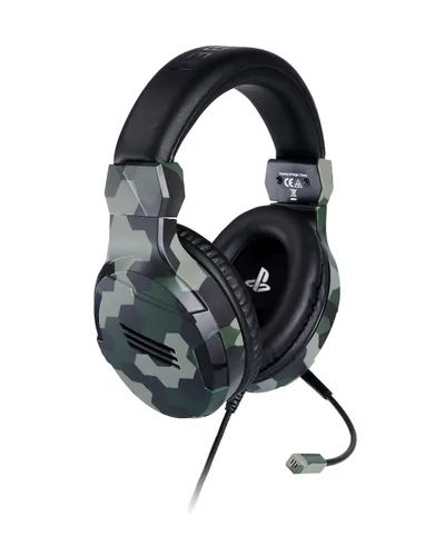 Słuchawki przewodowe z mikrofonem BigBen PS4 Gaming Headset V3 Nauszne Zielony