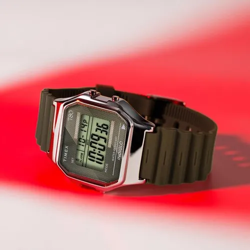 Timex T80 TW2V41100 Haki / Gümüş saatler